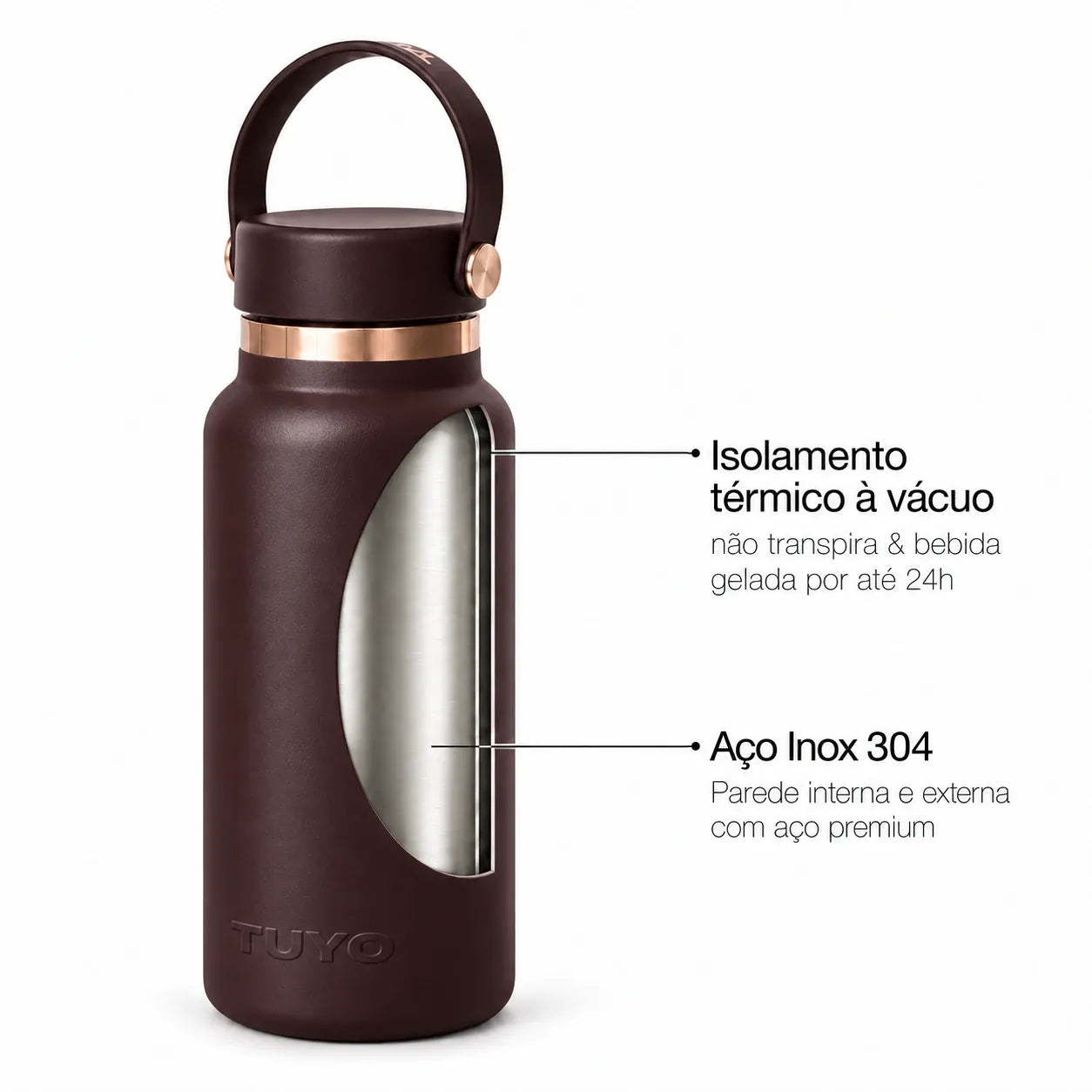 Garrafa térmica Golden Collection #cor_gold-brown #cor_gold--brown