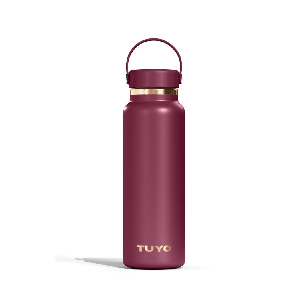 Garrafa térmica Golden Collection #cor_gold-burgundy #cor_gold--burgundy