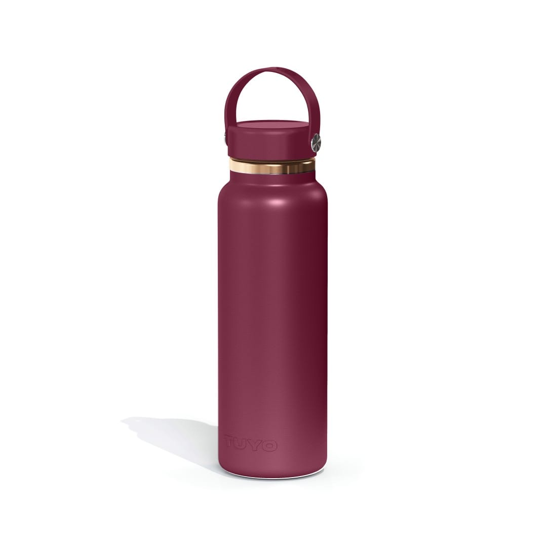 Garrafa térmica Golden Collection #cor_gold-burgundy #cor_gold--burgundy