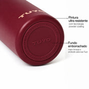 Garrafa térmica Golden Collection #cor_gold-burgundy #cor_gold--burgundy