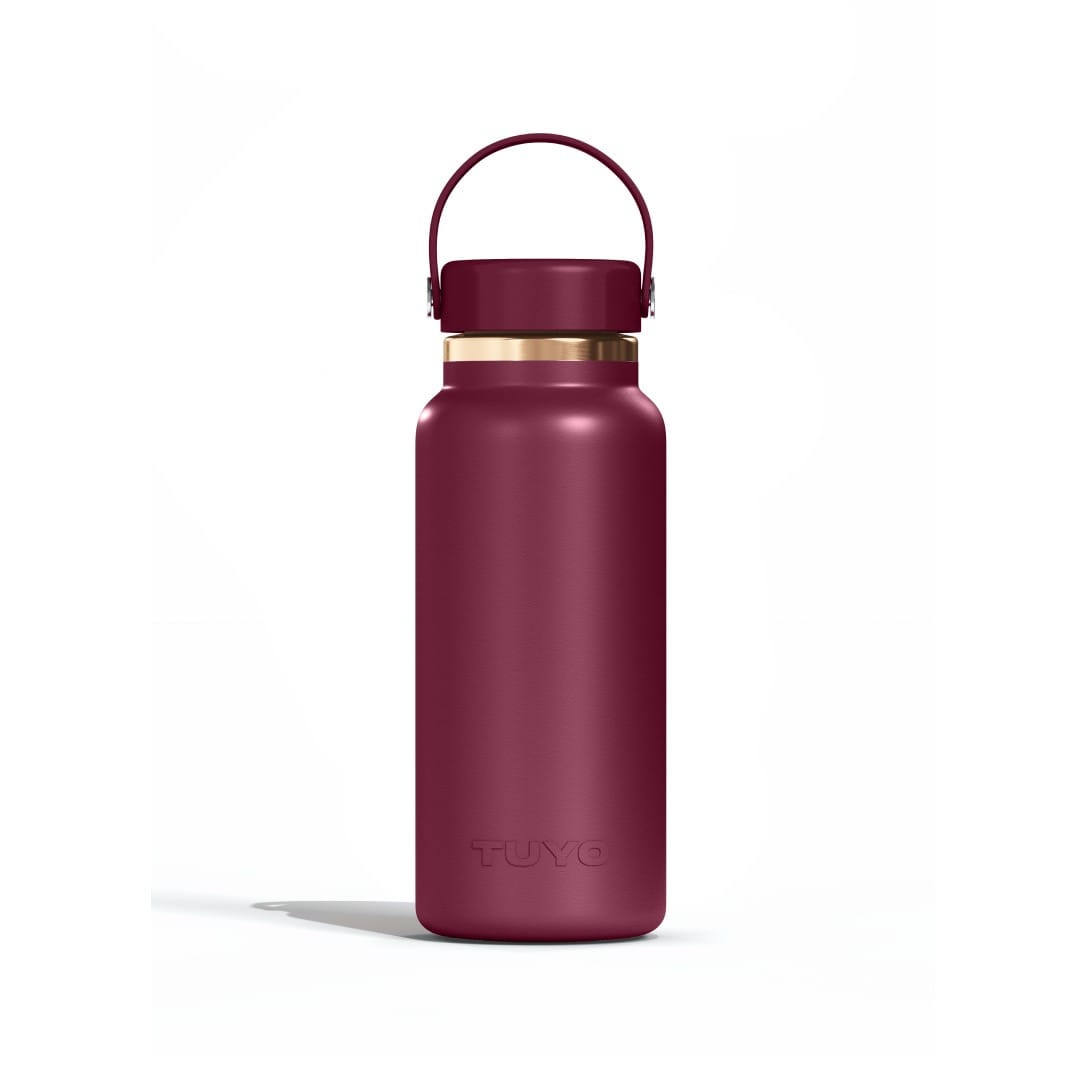 Garrafa térmica Golden Collection #cor_gold-burgundy #cor_gold--burgundy
