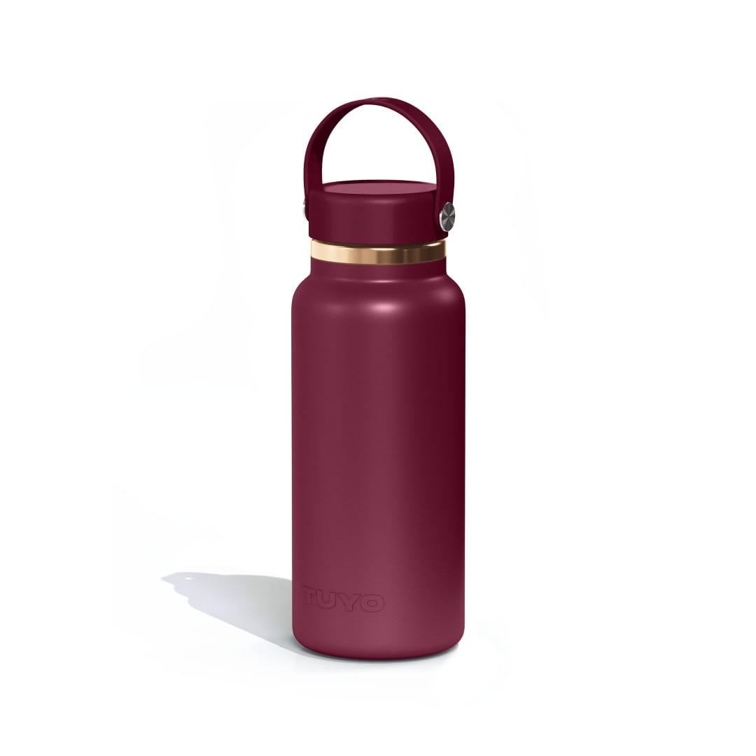 Garrafa térmica Golden Collection #cor_gold-burgundy #cor_gold--burgundy