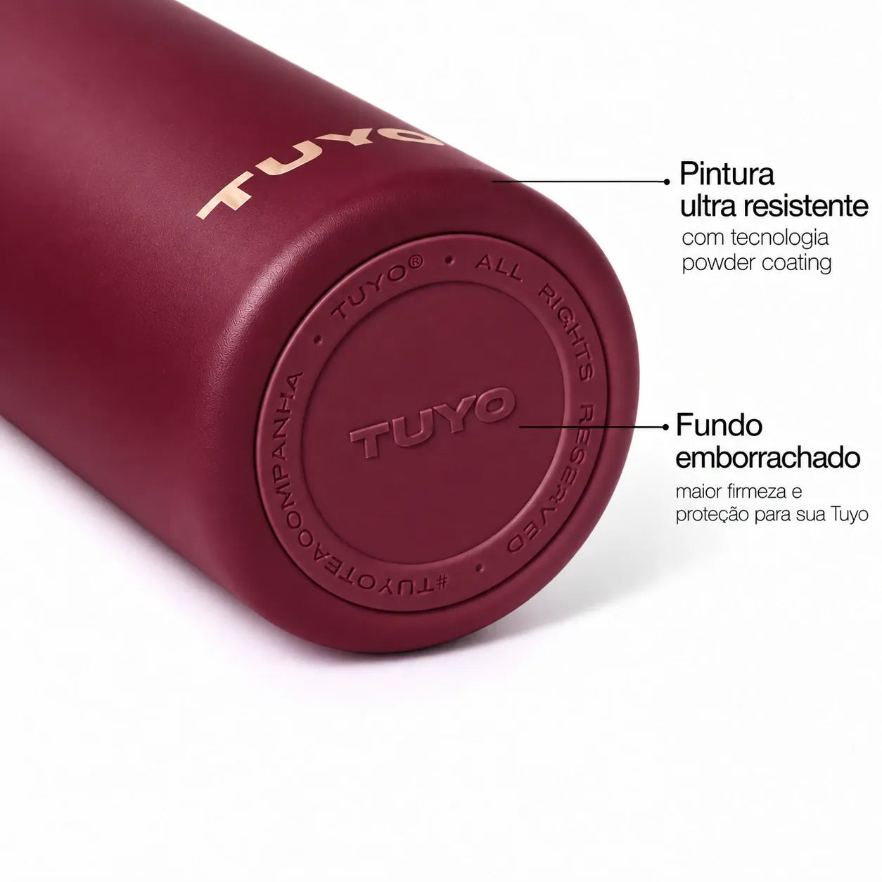 Garrafa térmica Golden Collection #cor_gold-burgundy #cor_gold--burgundy