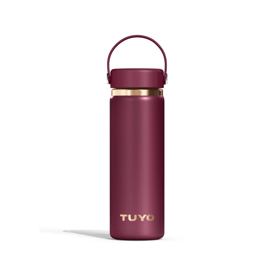 Garrafa térmica Golden Collection #cor_gold-burgundy #cor_gold--burgundy