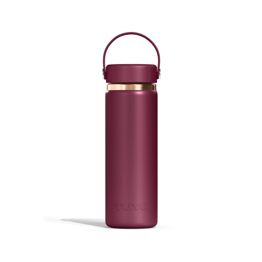 Garrafa térmica Golden Collection #cor_gold-burgundy #cor_gold--burgundy