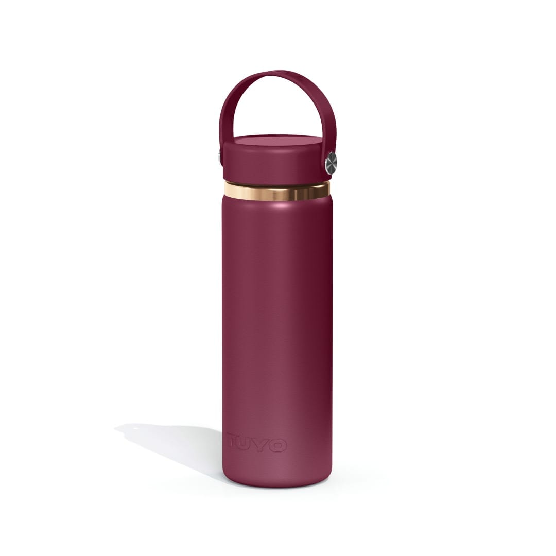 Garrafa térmica Golden Collection #cor_gold-burgundy #cor_gold--burgundy
