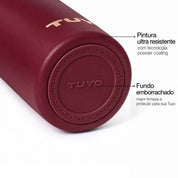 Garrafa térmica Golden Collection #cor_gold-burgundy #cor_gold--burgundy