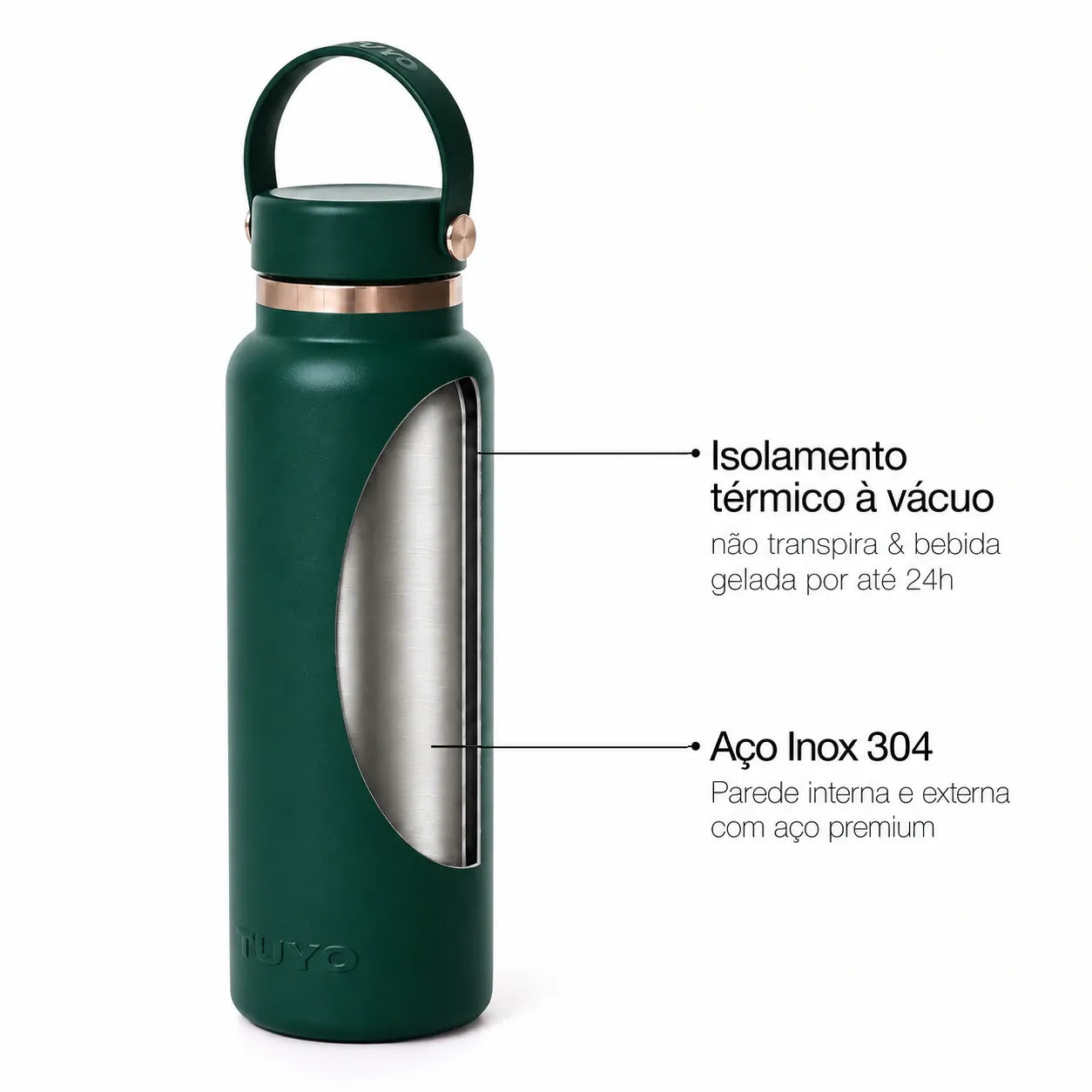 Garrafa térmica Golden Collection #cor_gold-green #cor_gold--green
