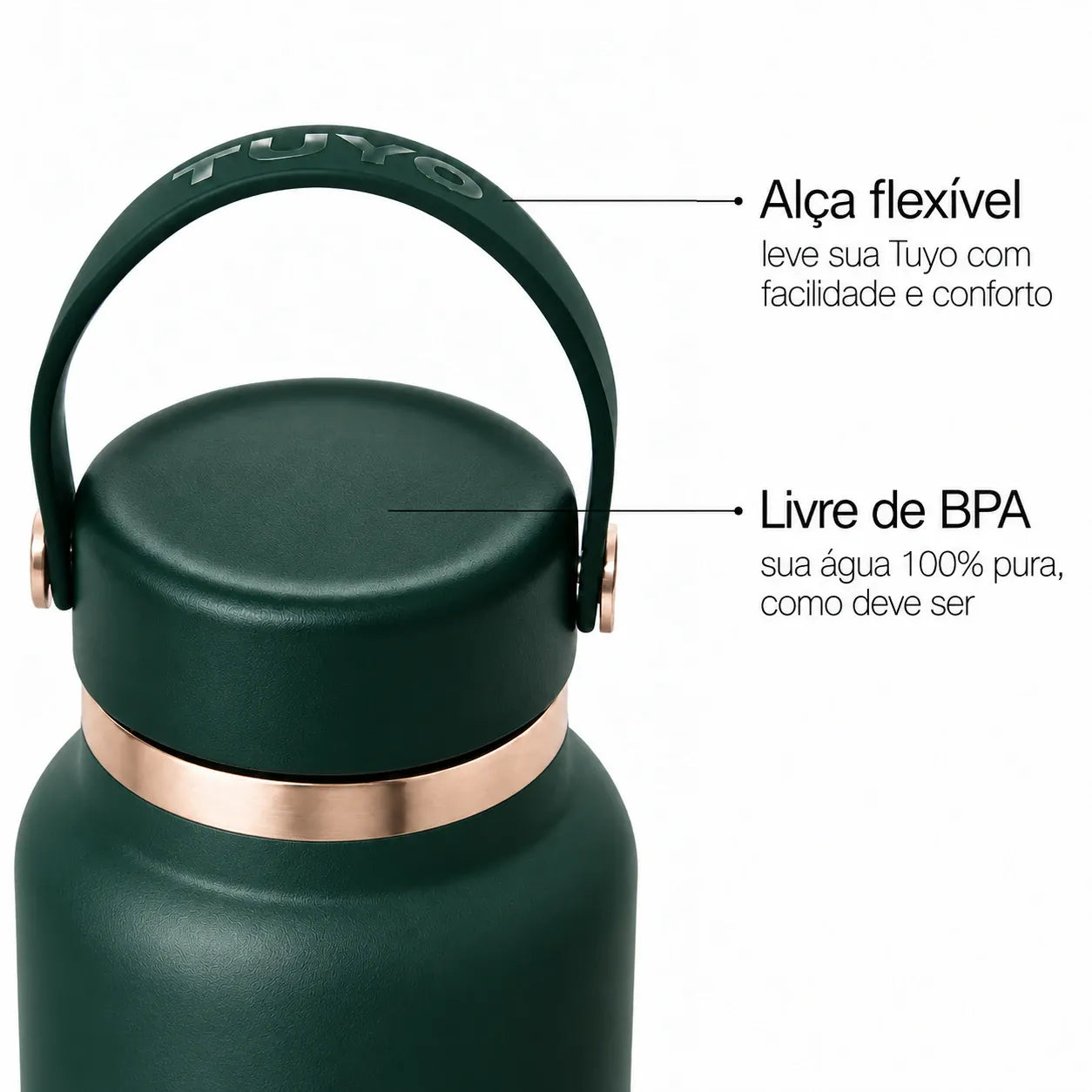 Garrafa térmica Golden Collection #cor_gold-green #cor_gold--green