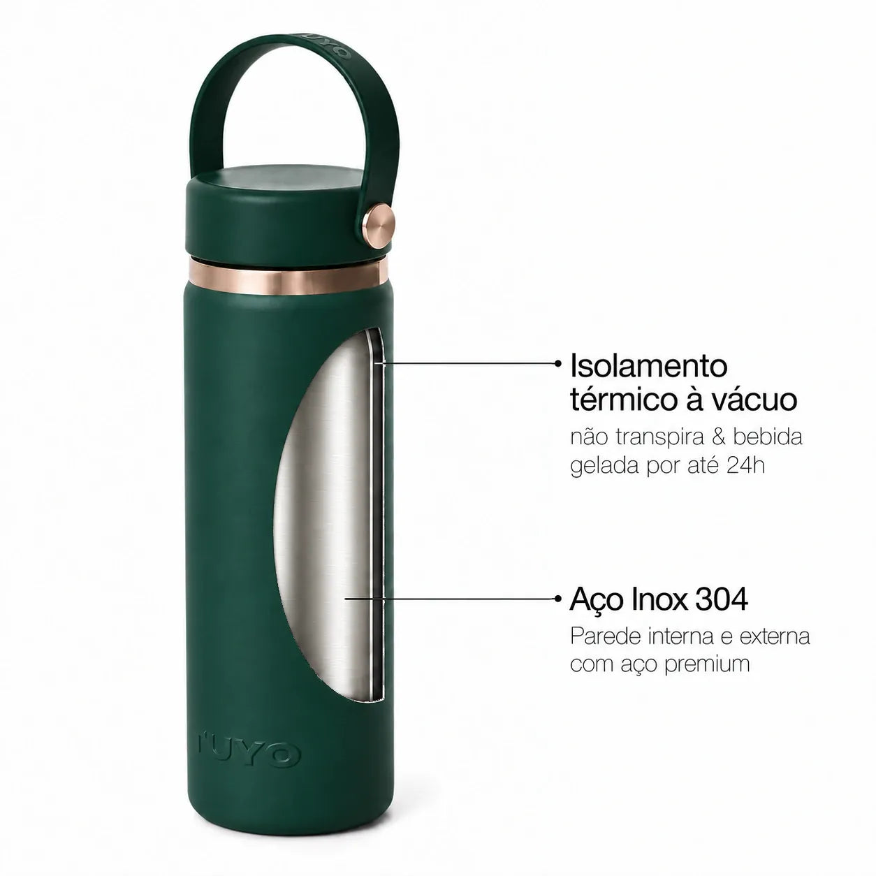 Garrafa térmica Golden Collection #cor_gold-green #cor_gold--green