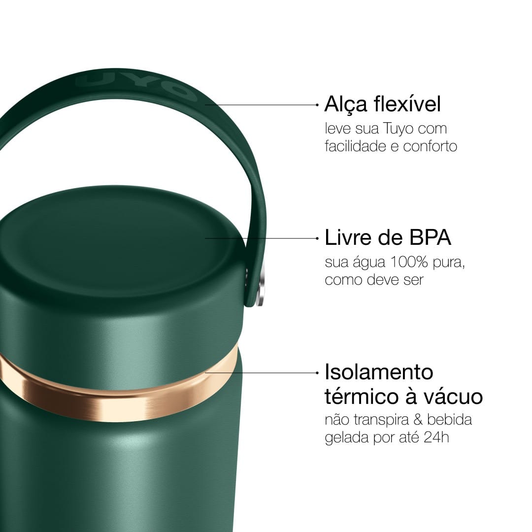 Garrafa térmica Golden Collection #cor_gold-green #cor_gold--green