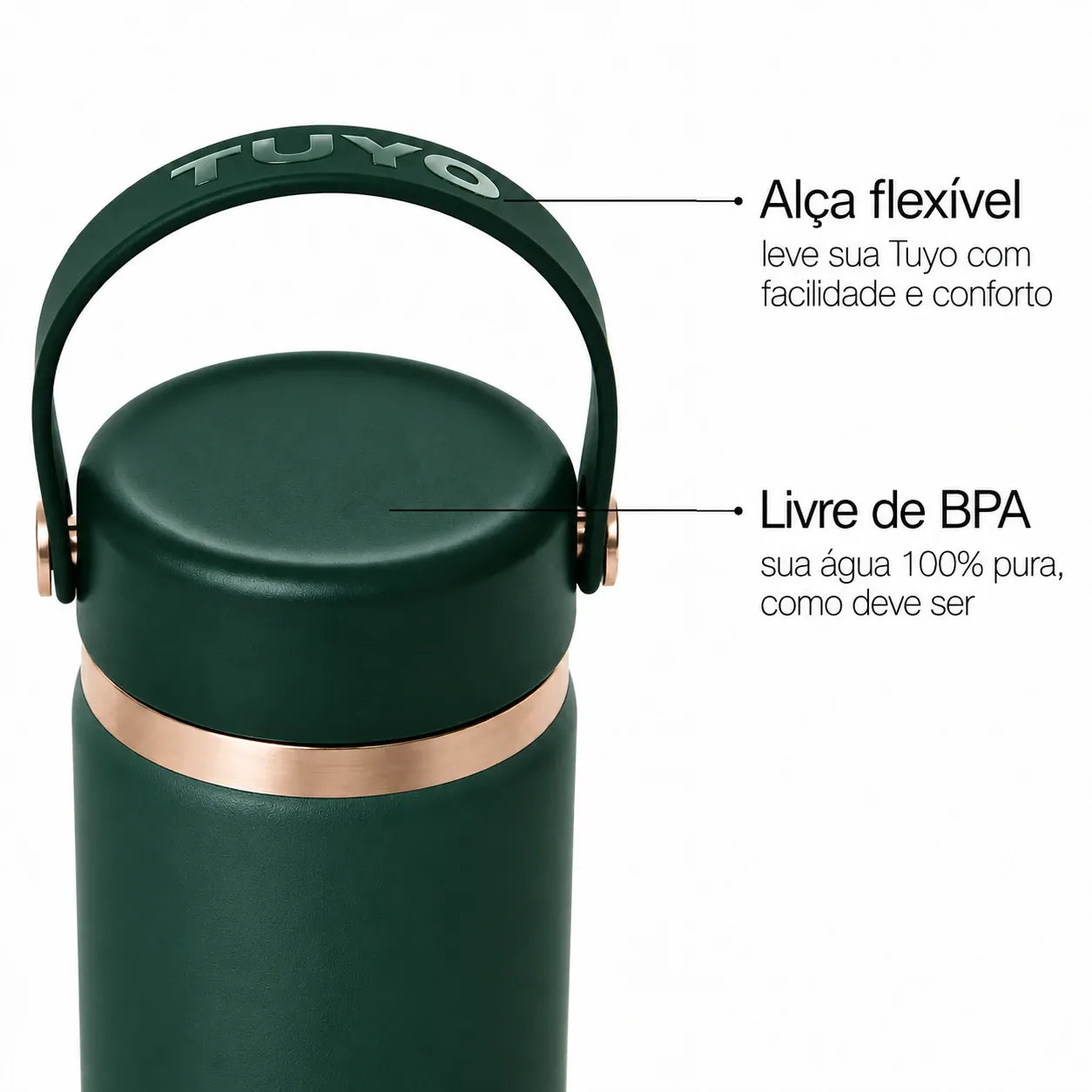Garrafa térmica Golden Collection #cor_gold-green #cor_gold--green
