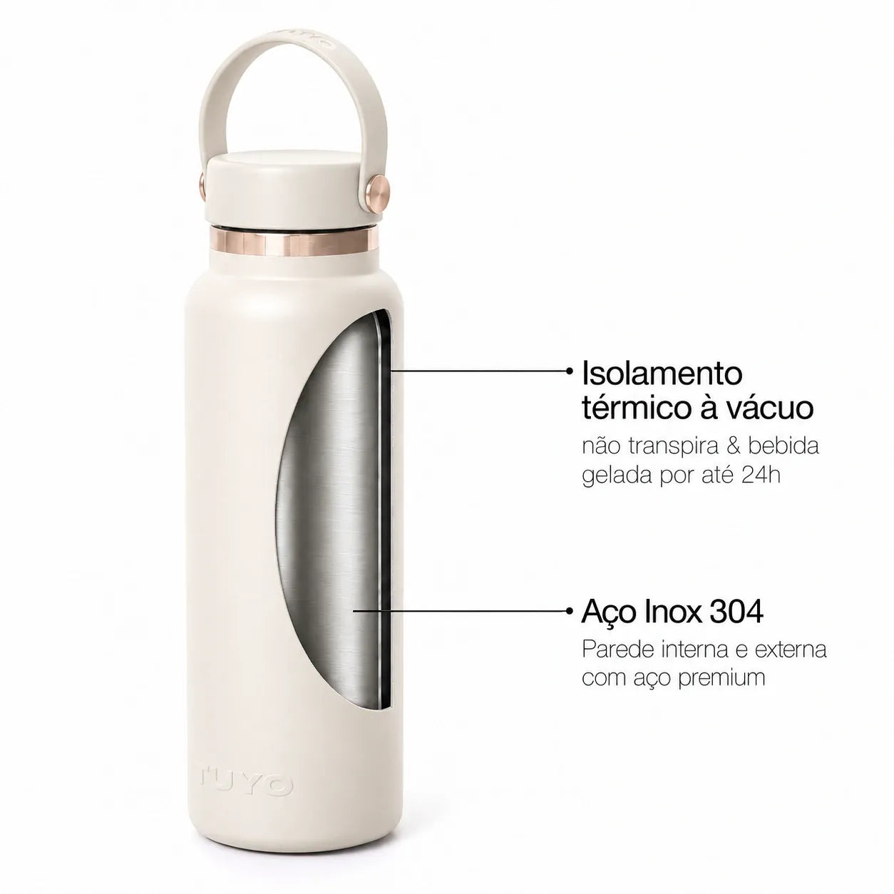 Garrafa térmica Golden Collection #cor_gold-off-white #cor_gold--off-white