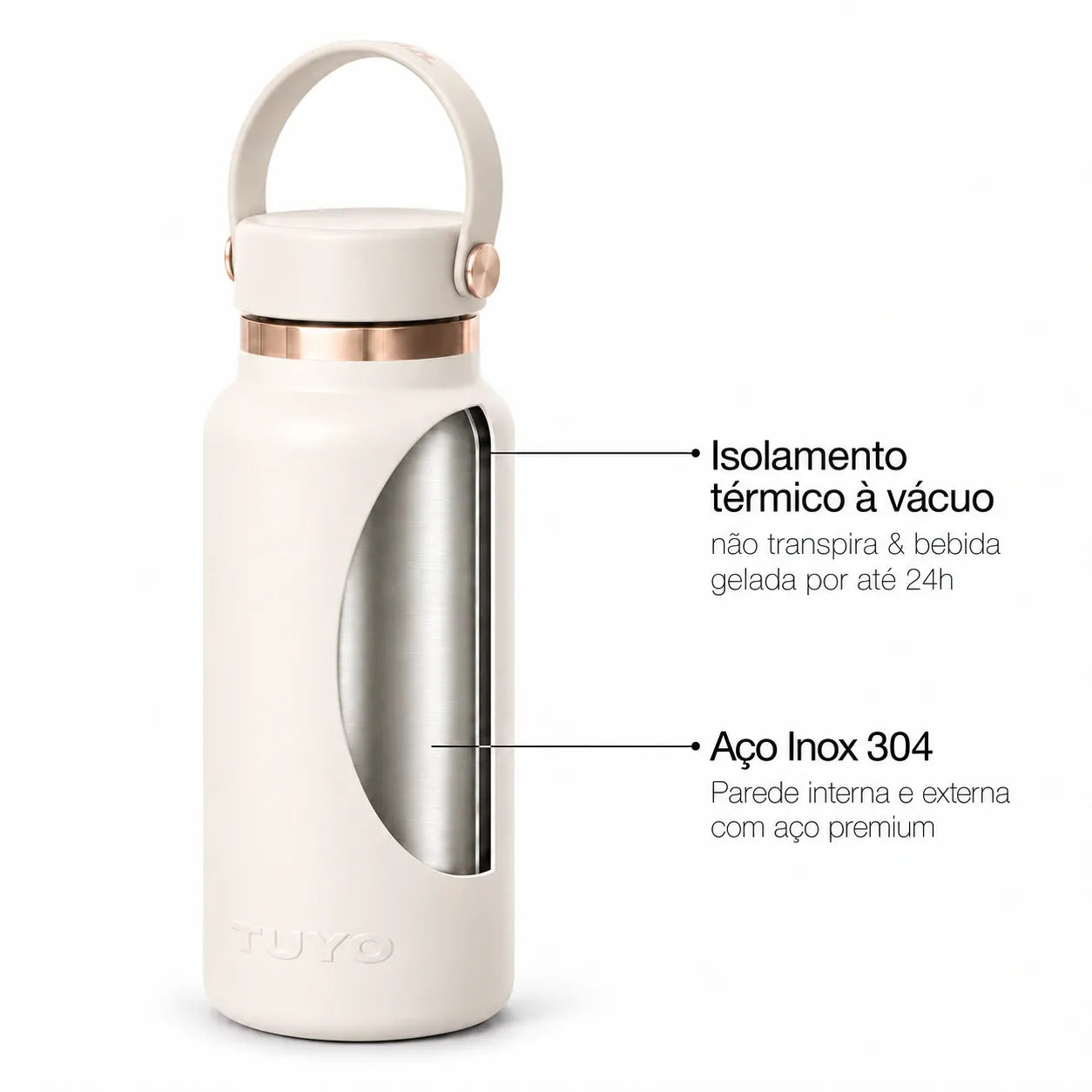 Garrafa térmica Golden Collection #cor_gold-off-white #cor_gold--off-white
