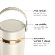 Garrafa térmica Golden Collection #cor_gold-off-white #cor_gold--off-white