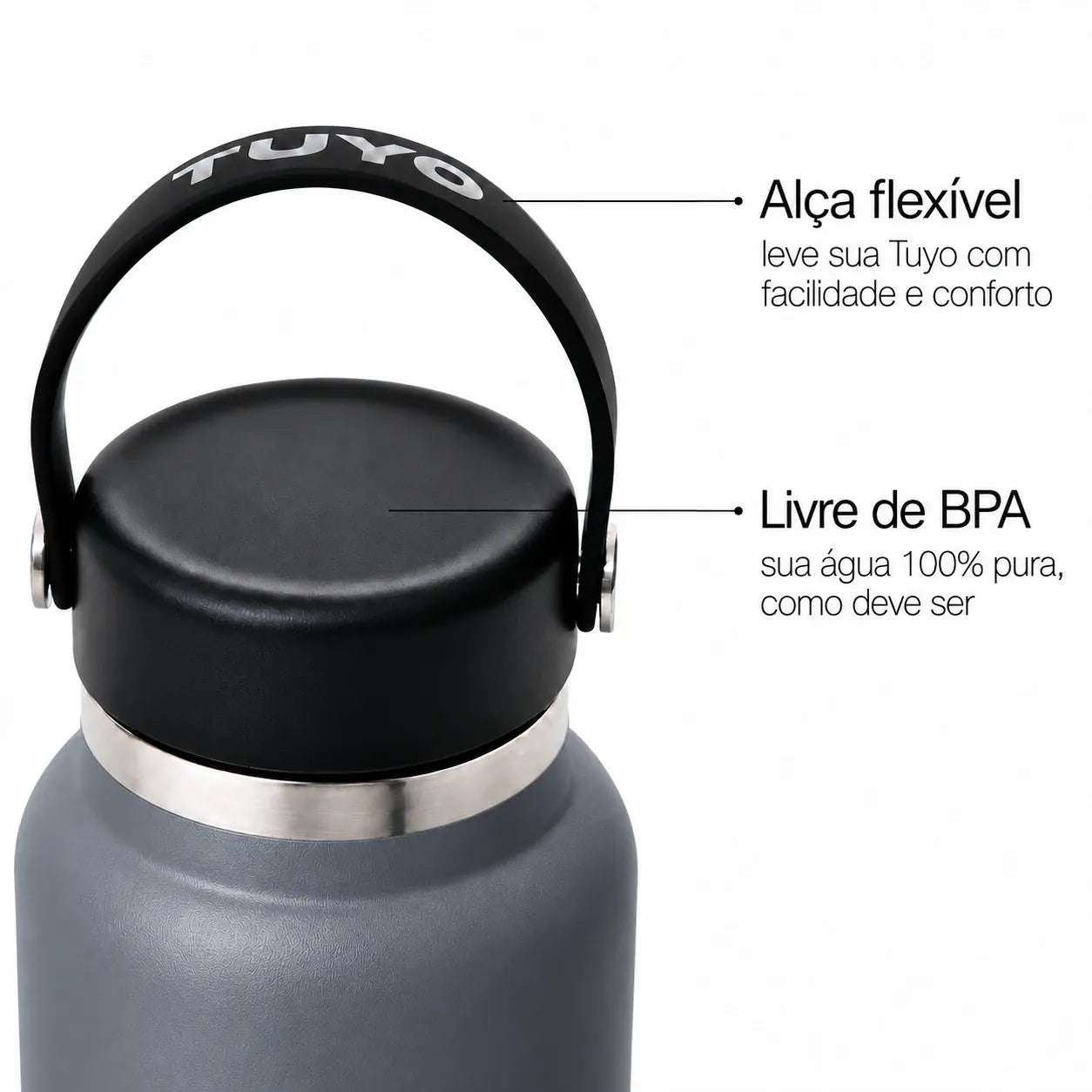 Garrafa térmica Graphite de 1l #cor_graphite