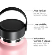 Garrafa térmica rosa de 1l #cor_light-pink