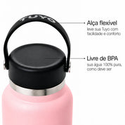 Garrafa térmica rosa de 1l #cor_light-pink