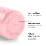 Garrafa térmica rosa de 1l #cor_light-pink