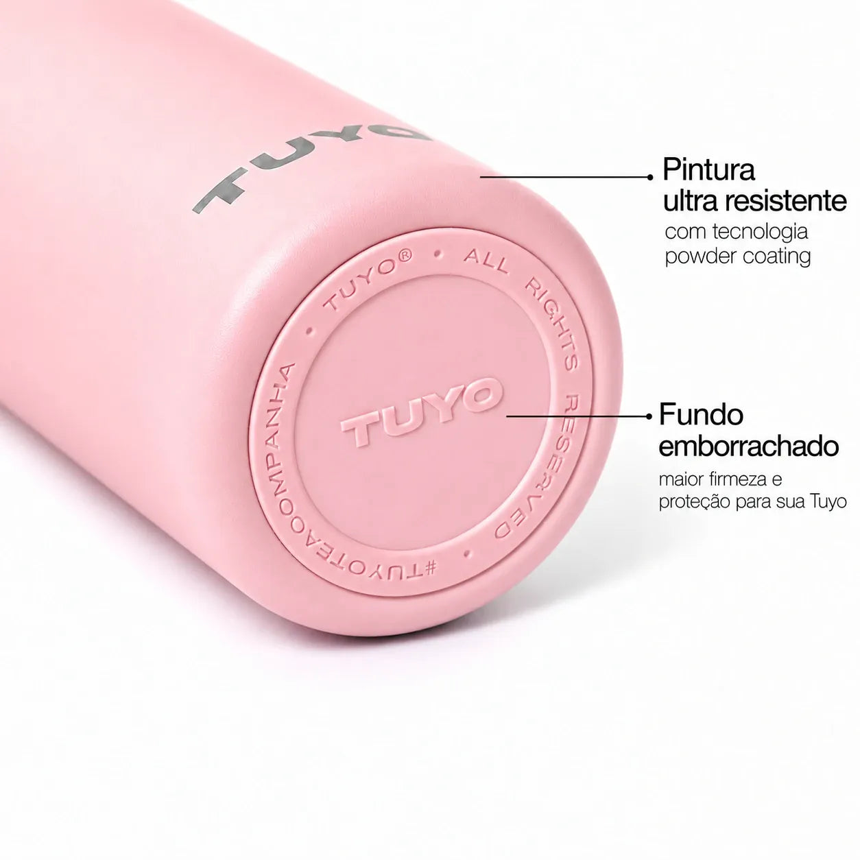 Garrafa térmica rosa de 1l #cor_light-pink