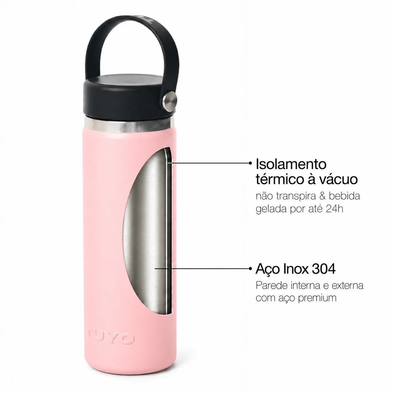 Garrafa térmica #cor_light-pink