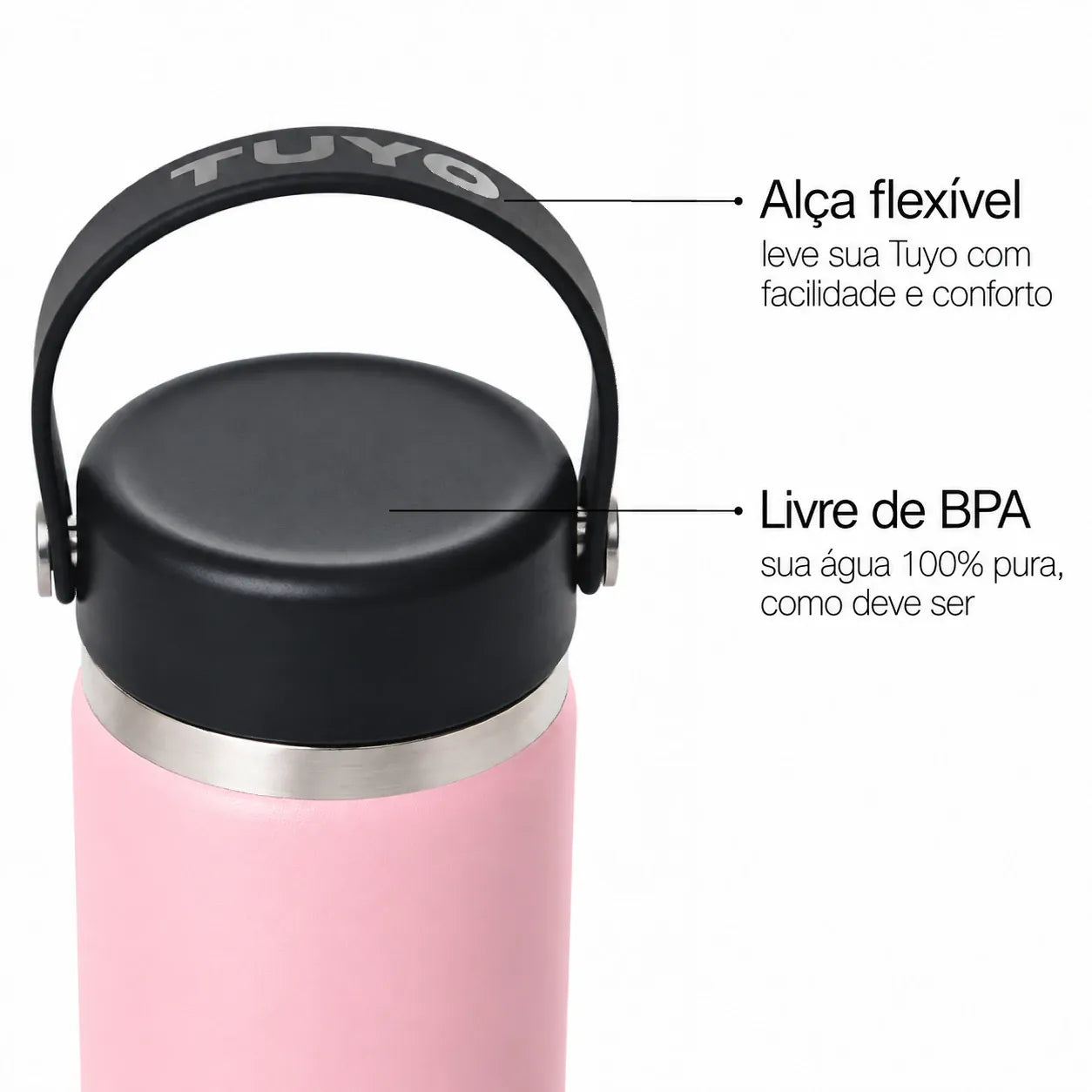 Garrafa térmica #cor_light-pink