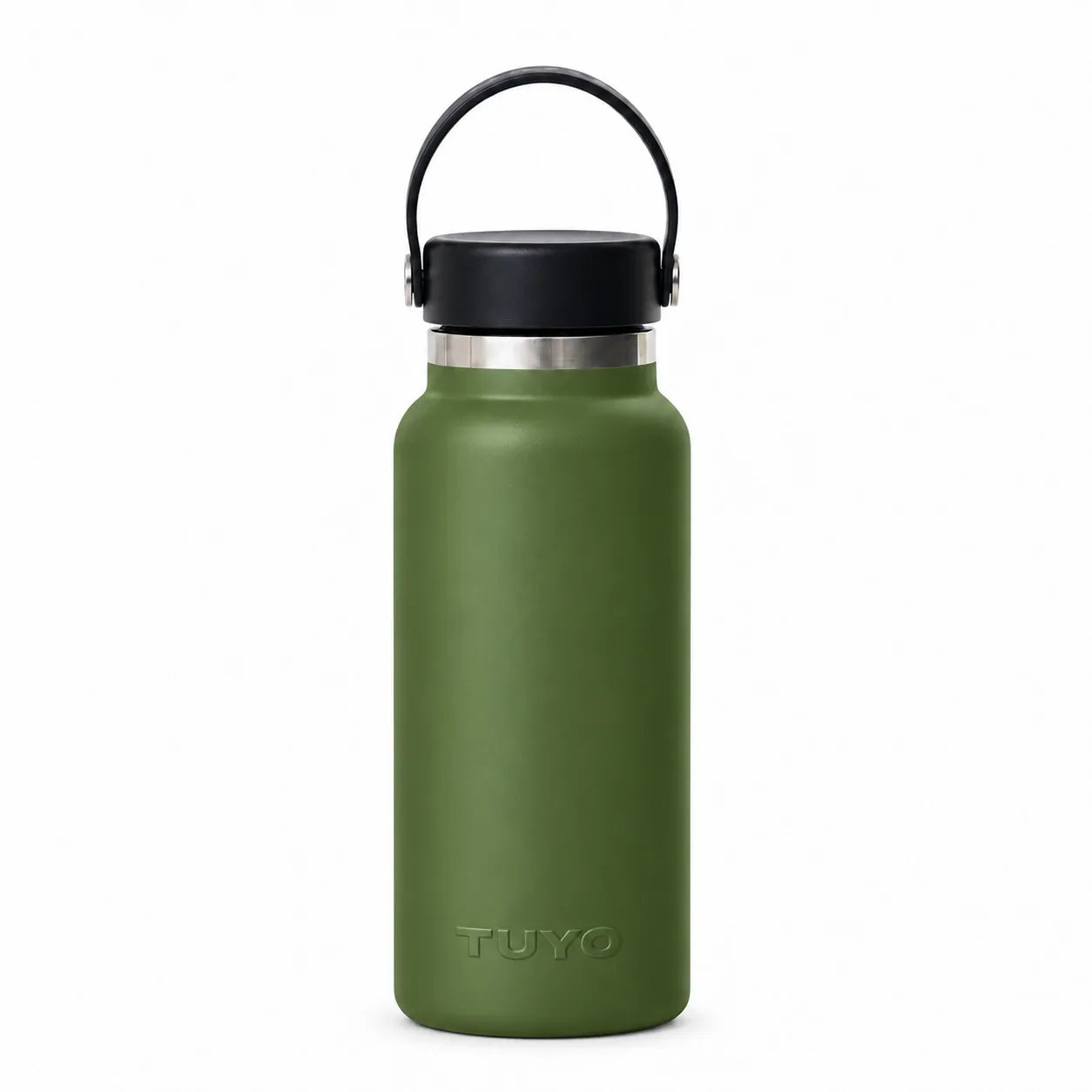 Garrafa térmica verde militar de 1l #cor_military-green