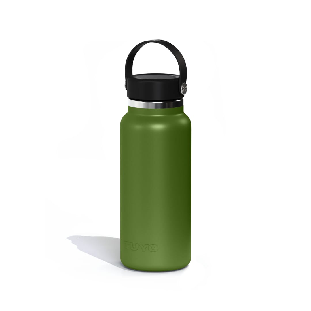 Garrafa térmica verde militar de 1l #cor_military-green