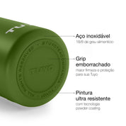 Garrafa térmica verde militar de 1l #cor_military-green