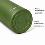 Garrafa térmica verde militar de 1l #cor_military-green