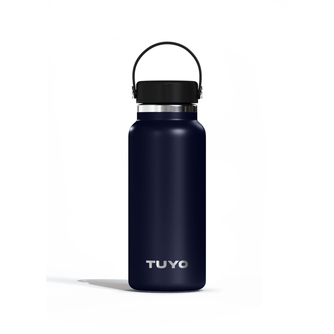 Garrafa térmica azul de 1l #cor_navy-blue