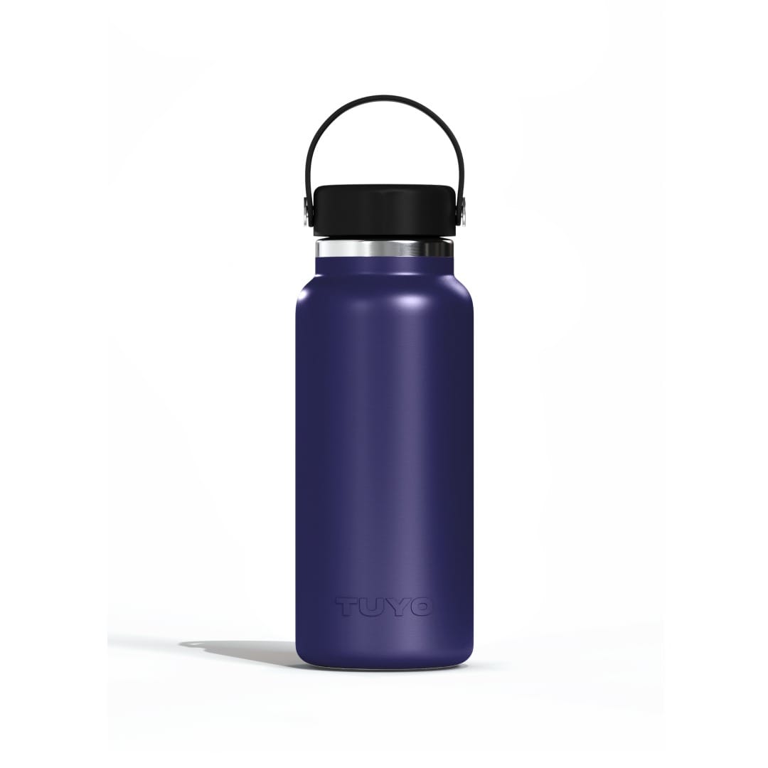Garrafa térmica azul de 1l #cor_navy-blue