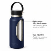 Garrafa térmica azul de 1l #cor_navy-blue