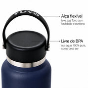 Garrafa térmica azul de 1l #cor_navy-blue
