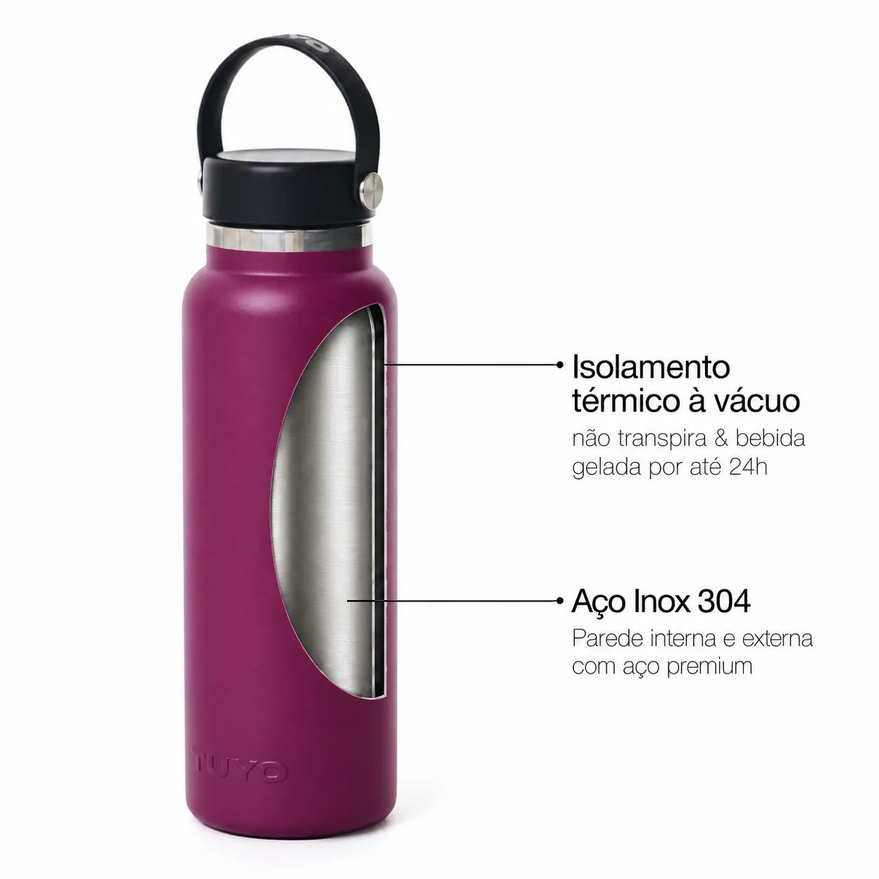 Garrafa térmica de um litro e meio #cor_purple