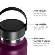 Garrafa térmica roxa de 1l #cor_purple