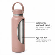 Garrafa térmica #cor_rosa-taupe