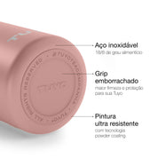 Garrafa térmica #cor_rosa-taupe
