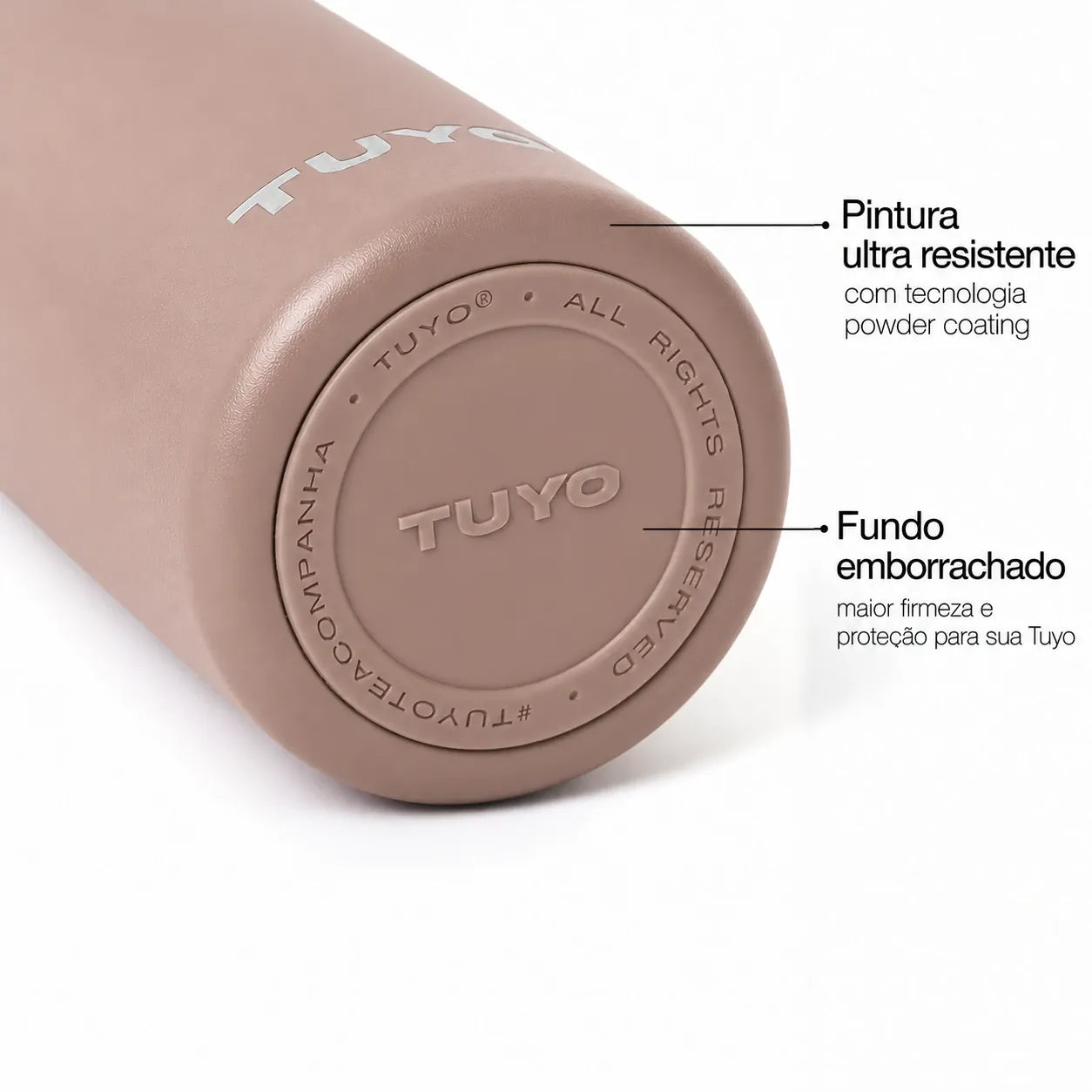 Garrafa térmica #cor_rosa-taupe