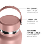 Garrafa térmica #cor_rosa-taupe