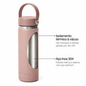 Garrafa térmica #cor_rosa-taupe