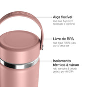 Garrafa térmica #cor_rosa-taupe