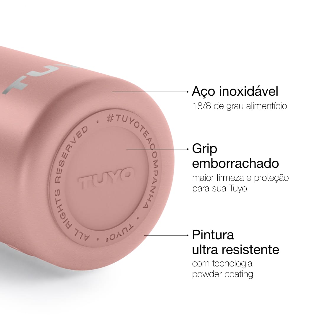 Garrafa térmica #cor_rosa-taupe