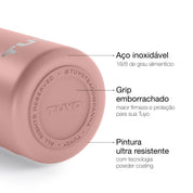 Garrafa térmica #cor_rosa-taupe