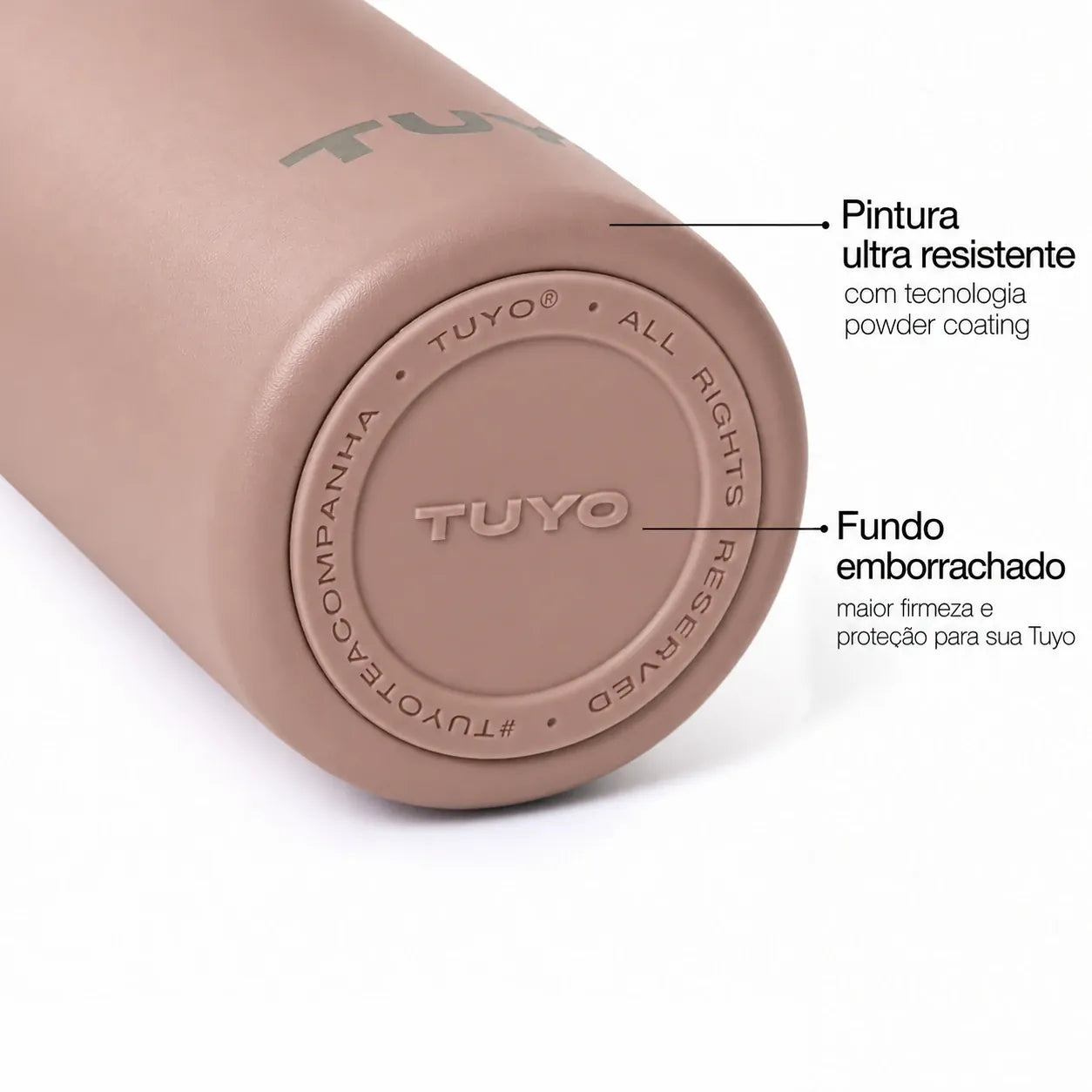 Garrafa térmica #cor_rosa-taupe