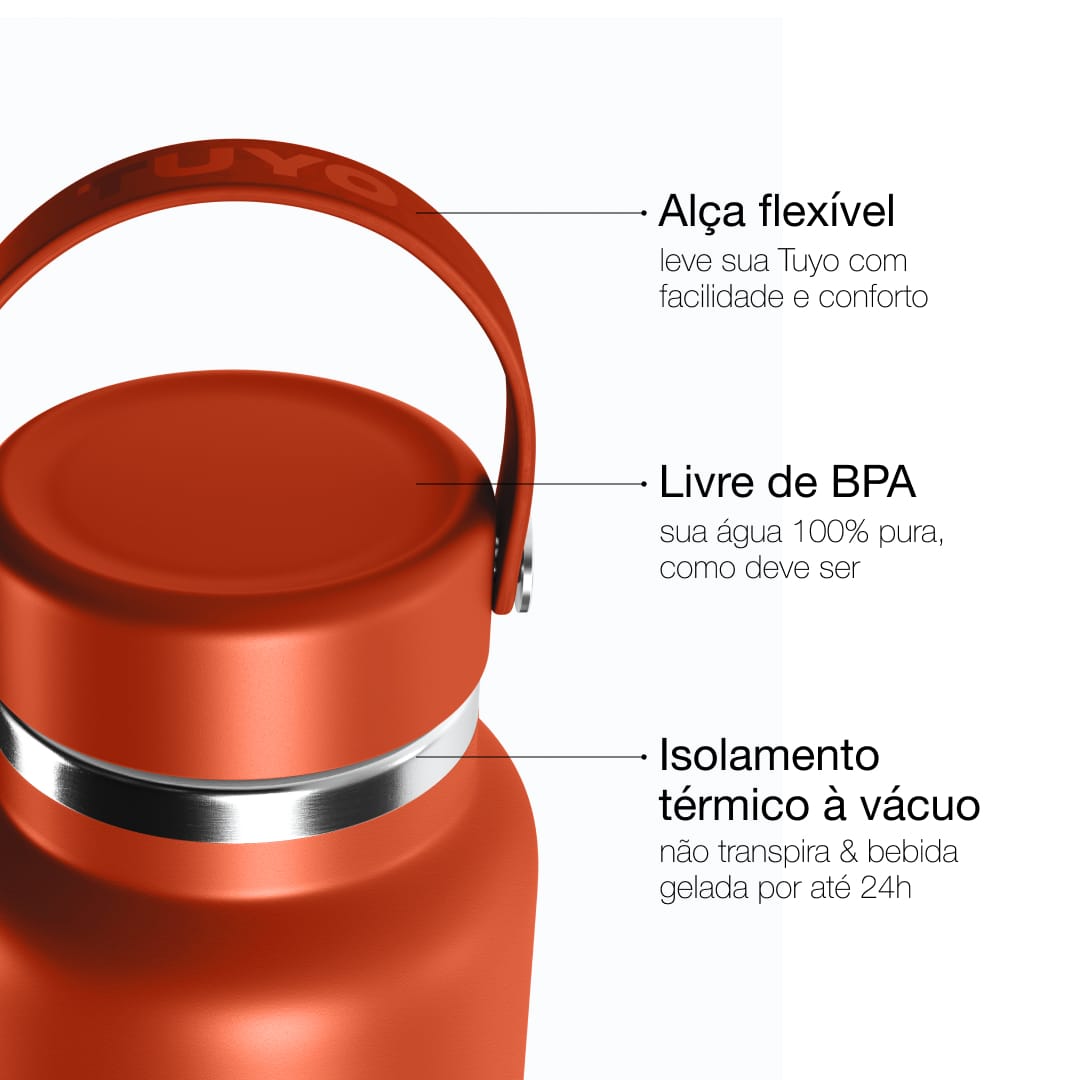Garrafa térmica #cor_terracota