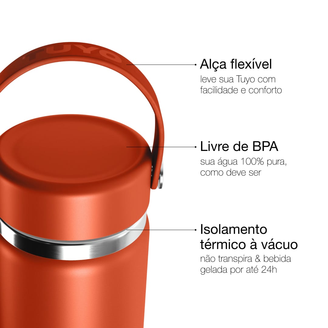Garrafa térmica #cor_terracota
