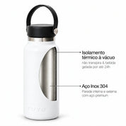 Garrafa térmica branca de 1l #cor_white