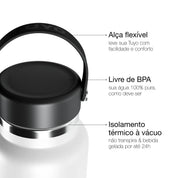 Garrafa térmica branca de 1l #cor_white