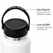 Garrafa térmica branca de 1l #cor_white